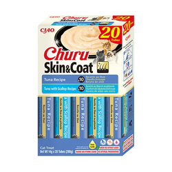 Churu Skin and Coat kreminis skanėstas katėms su tunu 20vnt Churu Skin and Coat kreminis skanėstas katėms su tunu 20vnt