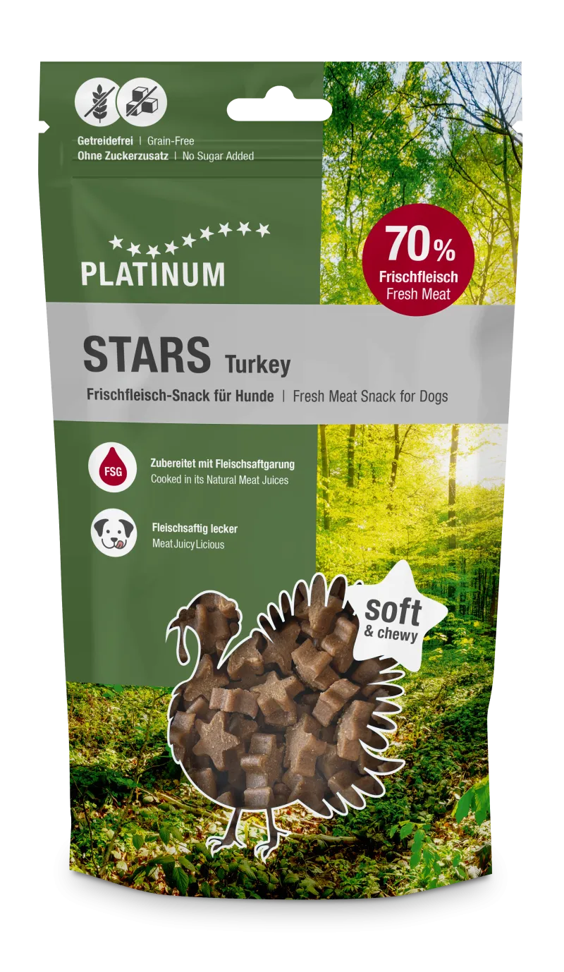 Platinum Stars Turkey skanėstai šunims 185 g