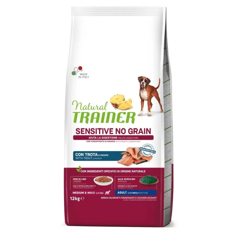 Trainer ADULT DOG SENSITIVE NO GRAIN Medium/Maxi TROUT 12kg