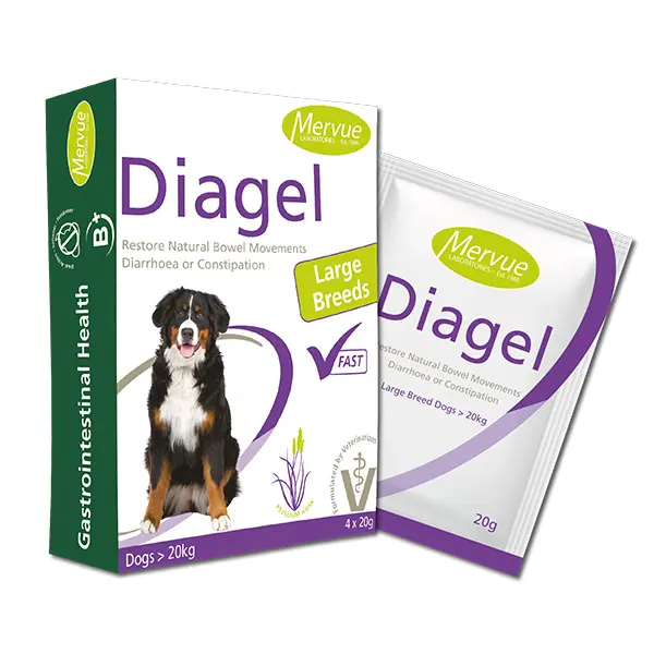 Mervue Diagel papildas nuo viduriavimo dideliems šunims, 20gx 4