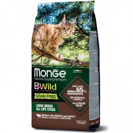 Monge BWild Large Breed buivoliena, bulvės, lęšiai 10kg