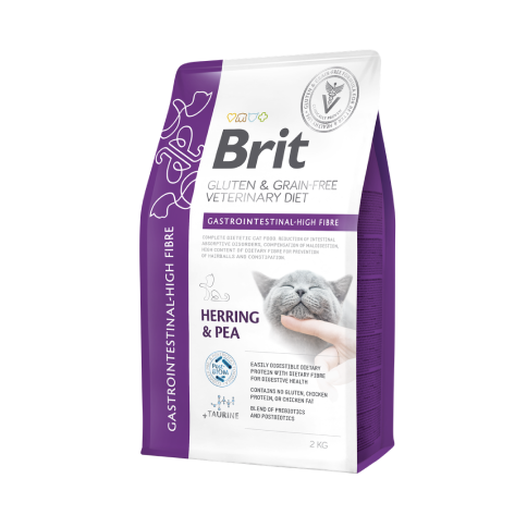 Brit GF Veterinary Diets Cat Gastrointestinal High Fibre sausas pašaras katėms 2kg