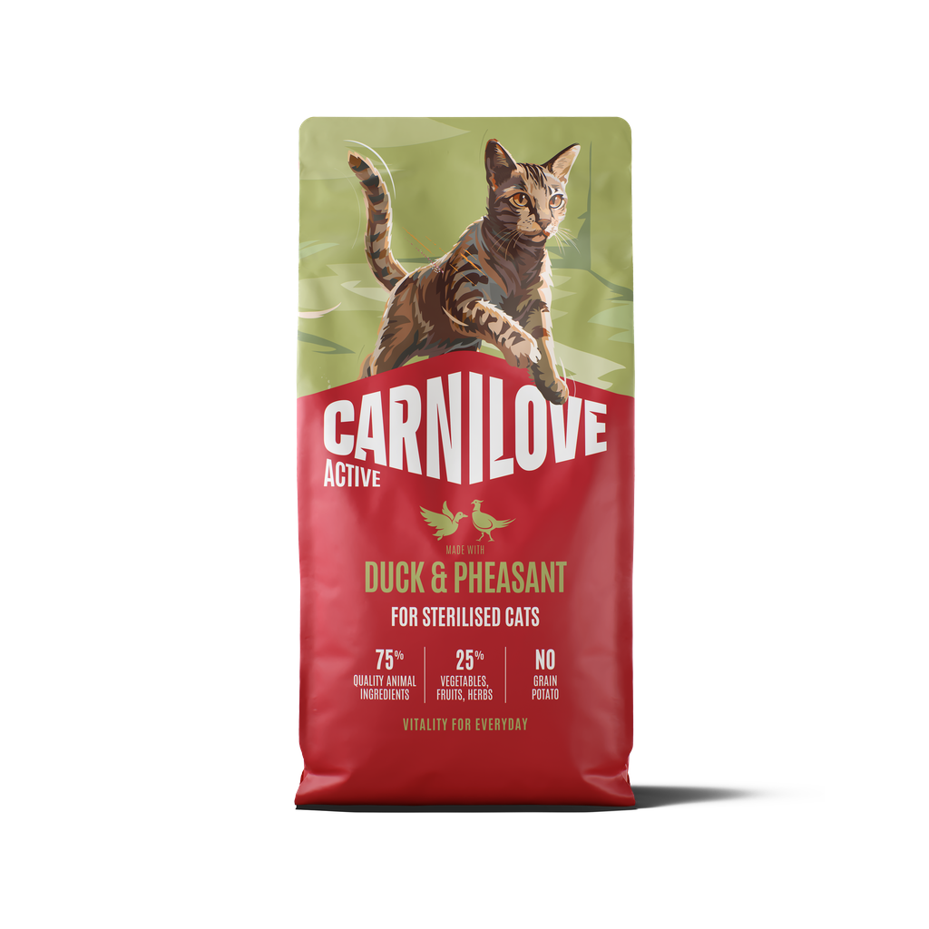 CARNILOVE ACTIVE Cat Duck & Pheasant Sterilised sausas pašaras katėms 6 kg