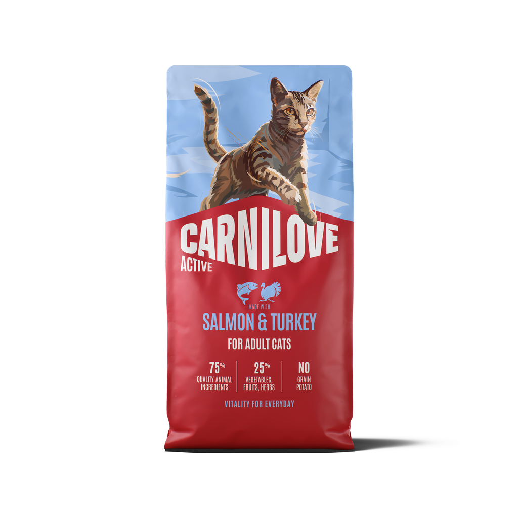 CARNILOVE ACTIVE Cat Salmon & Turkey sausas pašaras katėms 6 kg