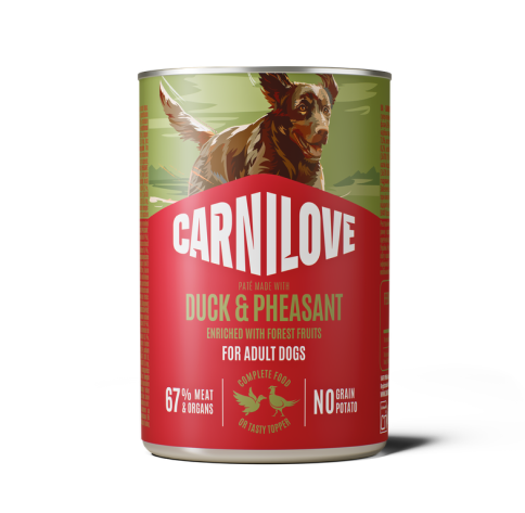 CARNILOVE Paté Made with Duck & Pheasant konservuotas pašaras šunims 400 g