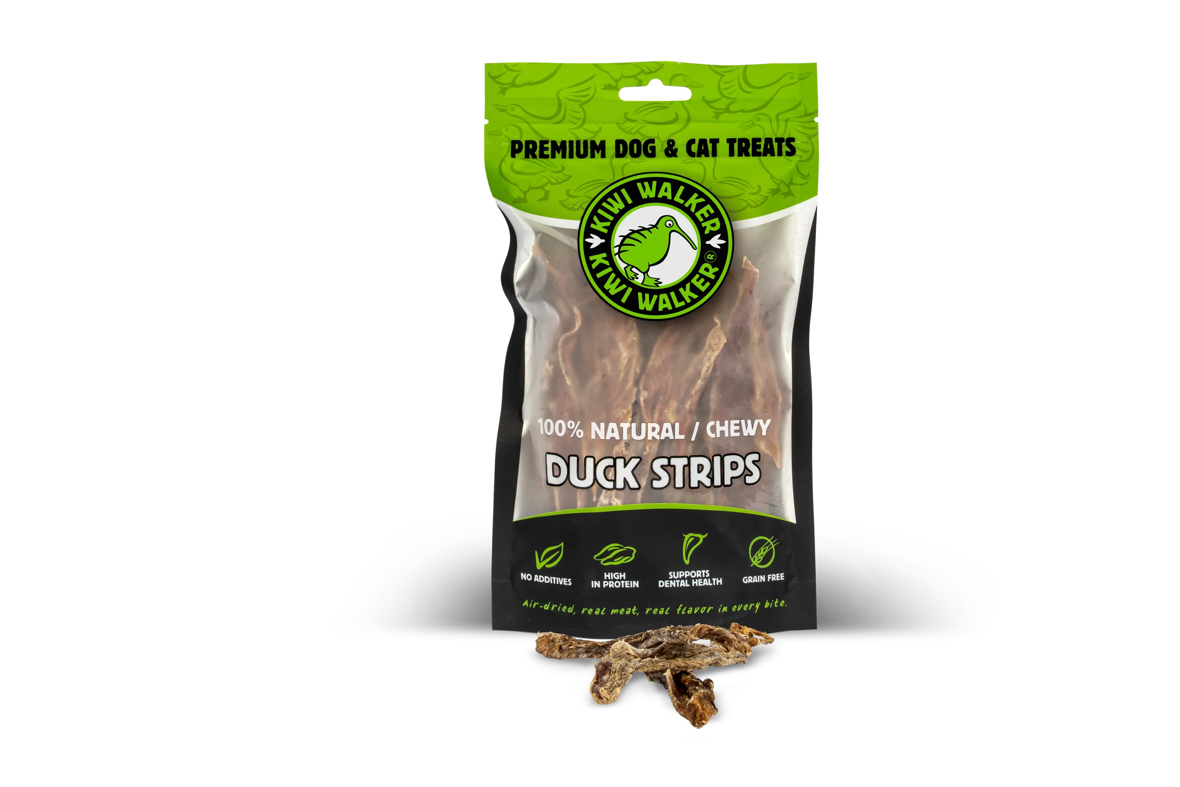 KIWI Walker Air-dried skanėstai -100% antienos juostelės, 100 g 