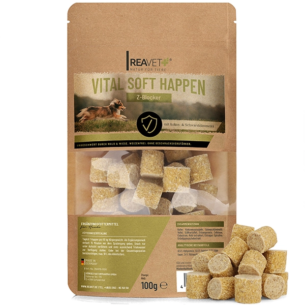 ReaVET skanėstai šunims minkšti kąsneliai Z-Blocker 100g