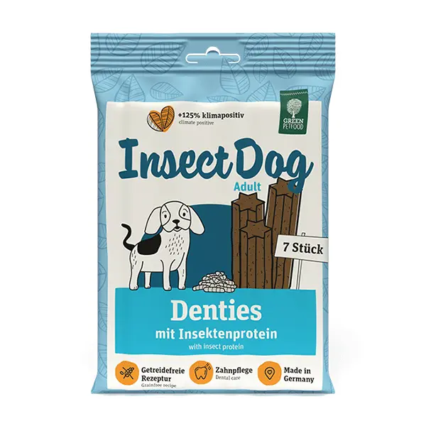 Green Petfood InsectDog Denties skanėstai šunims su vabzdžiais, 180 g