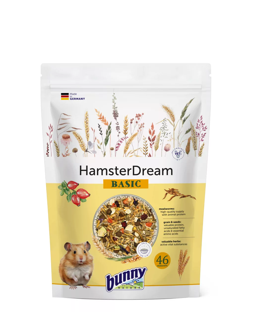 Bunny HamsterDream Basic 600 g – visavertis pašaras žiurkėnams 600 g
